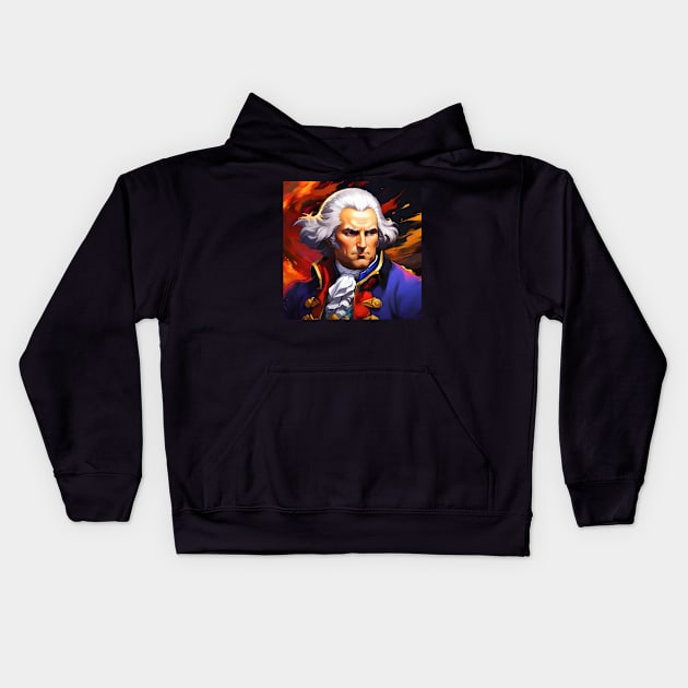 George Washington (stylized illustration) Kids Hoodie by StudioX27